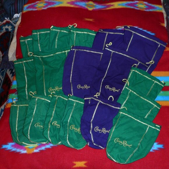 Lot of 18 Crown Royal Bags Assorted Colors and Sizes  * Very Good Condition - Picture 1 of 1